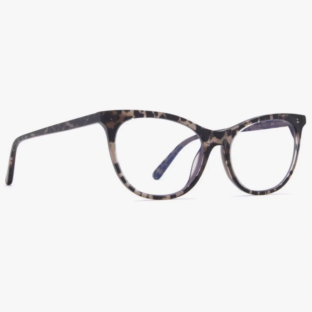 DIFF Jade Bluelight Glasses Dark Cheetah Frames Blue Light Blocking Lens NIB